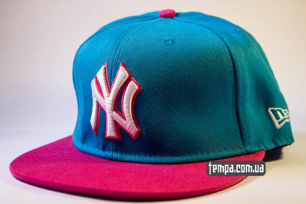 kepa snapback newera yankees new york golubaya s rozovim kozirkom