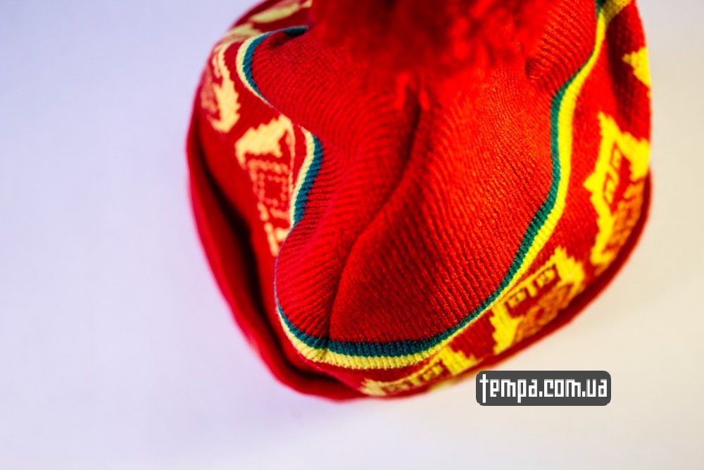 Купить зимнюю шапку Supreme красную с совами ориниальную в Украине_4