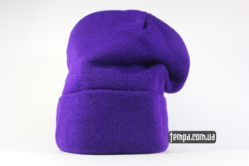 фиолетовая зимняя шапка beanie Diamond женская купить в Украине