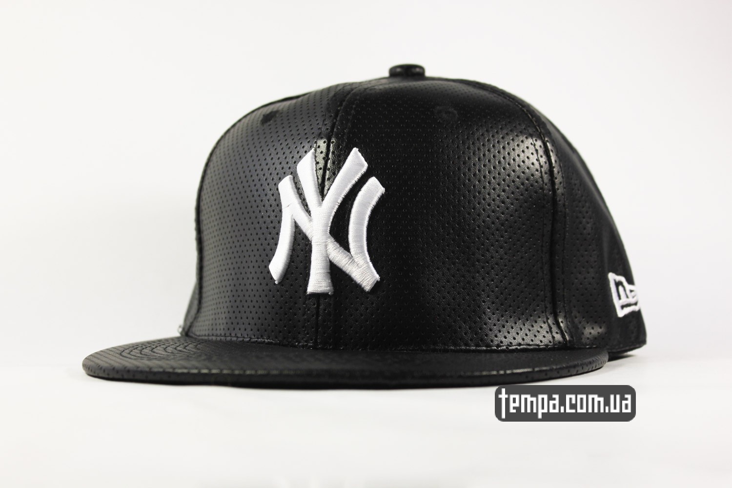 черная кажаная бейсбокла snapback NEW YORK NY Yankees Oldschool new era