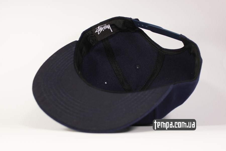 темносиняя кепка одежда снепбек stussy snapback синяя бейсболка купить Украина