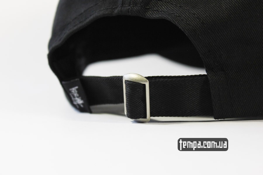 мужская stussy бейсболка кепка черная круглый козырек