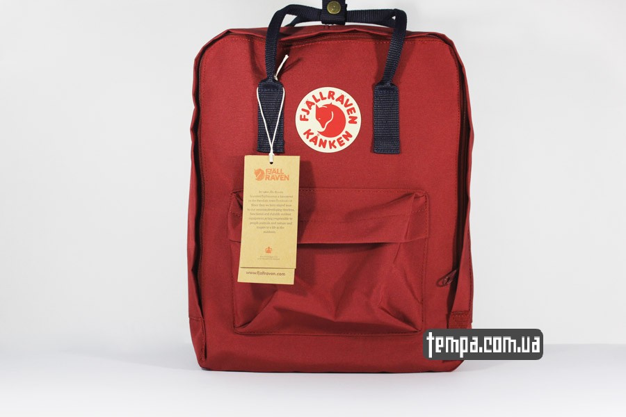 красный бордовый рюкзак FJALLRAVEN Kanken