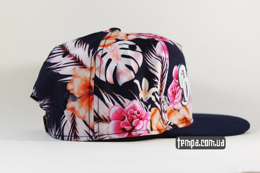 пляжная синяя кепка snapback цветы летняя Bonjour cayler and sons украина