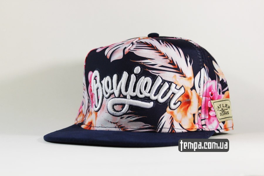 синяя кепка snapback цветы летняя Bonjour cayler and sons украина