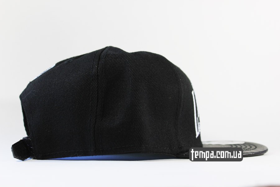 бейсболка реперка кепка snapback last kings LK черная кожаный козырек
