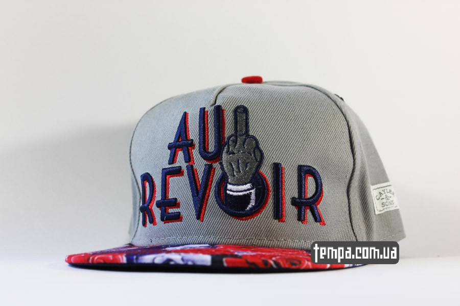 кепка snapback aurevoir оревуар средный палец cayler sons серая