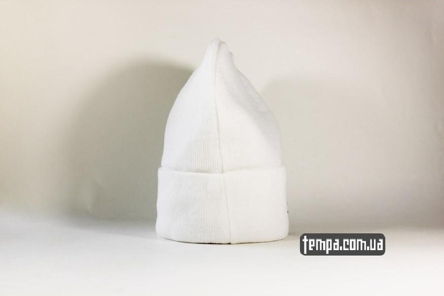 реперская шапка beanie Chicago Bulls New Era с баком белая украина