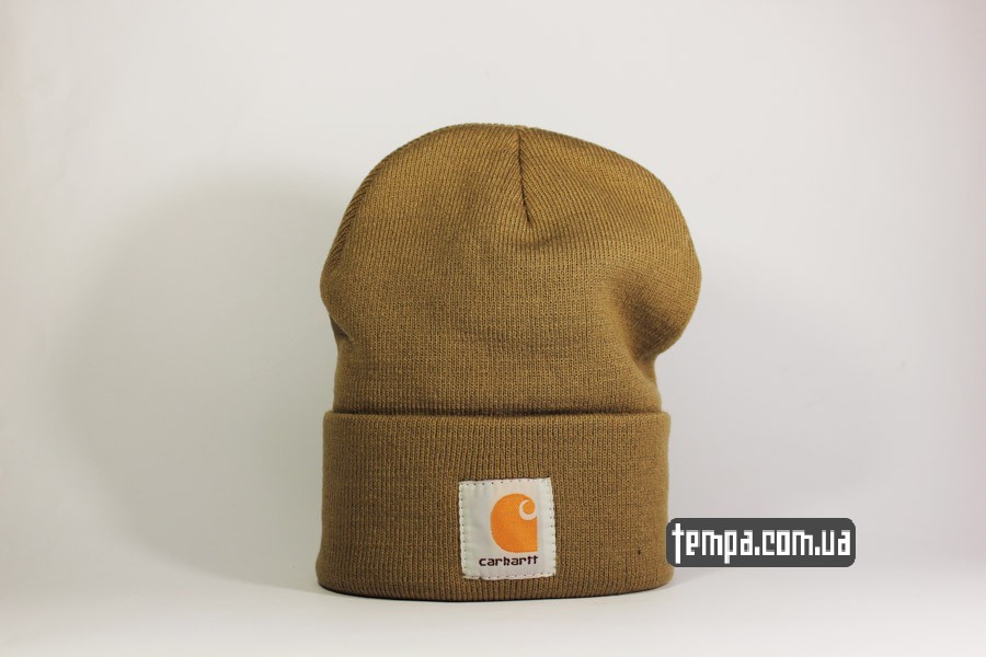 шапка beanie carhartt коричневая оригинал