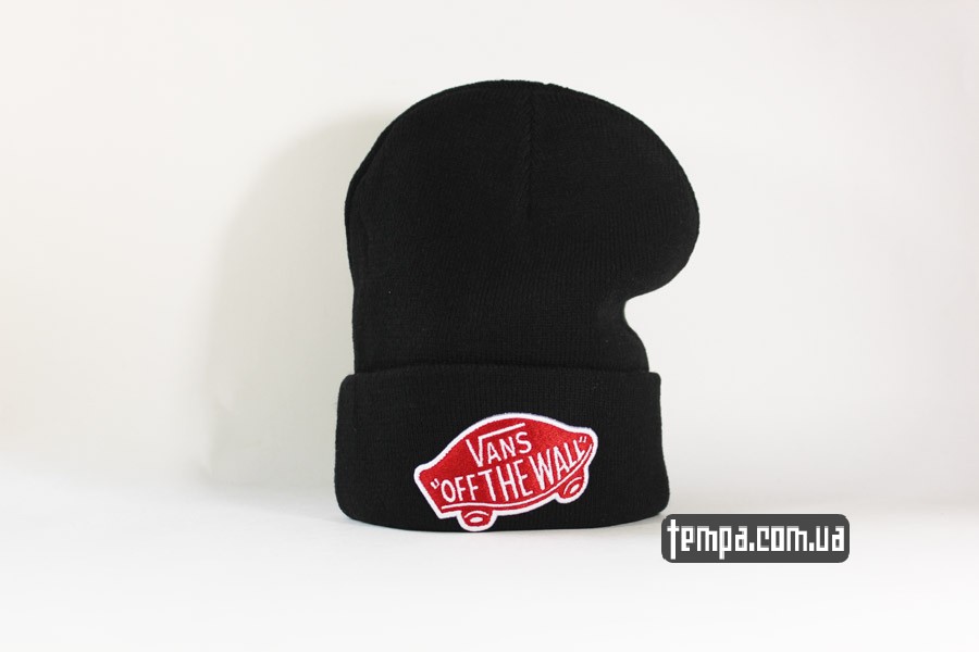шапка бини beanie VANS OFF THE WALL черная украина
