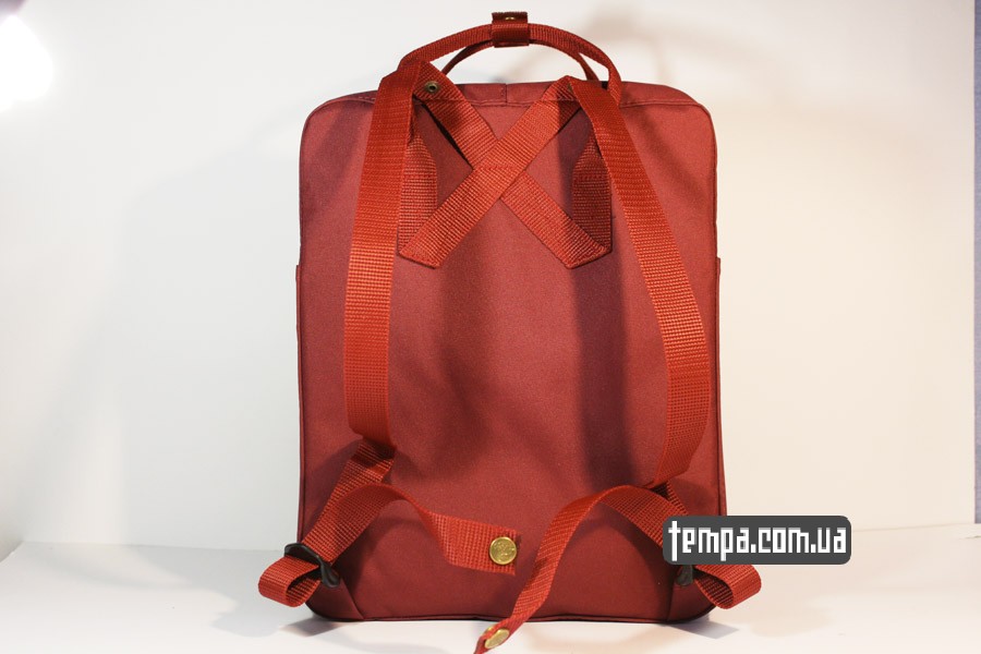 летний оригинальный рюкзак kanken fjallraven красный бордовый