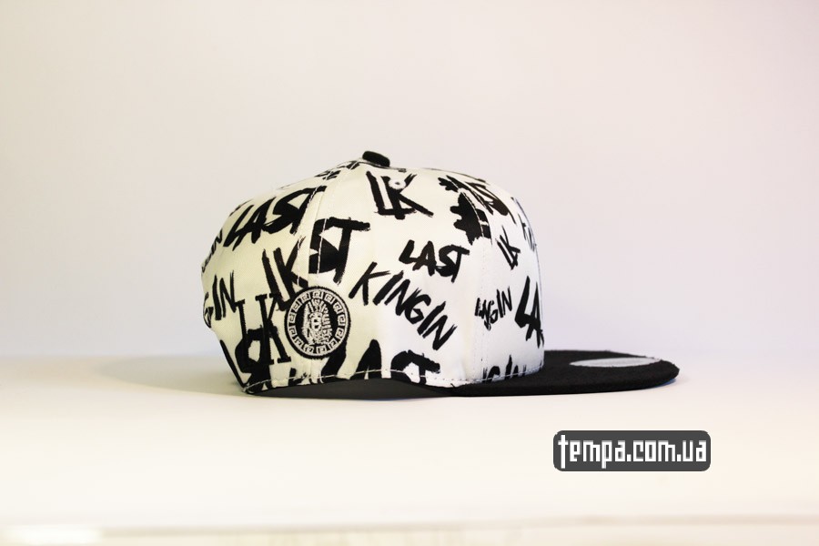 бейсболка кепка snapback Last Kings LK с фараоном белая