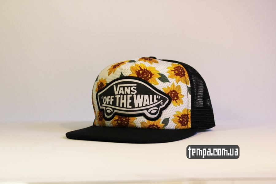 кепка trucker VANS OFF THE WALL с подсолнухами