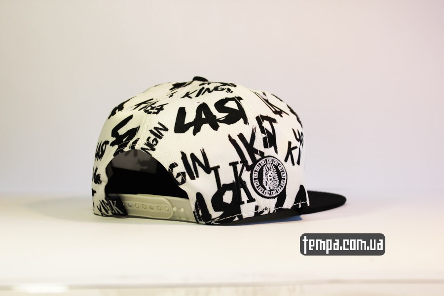 реперская кепка snapback Last Kings LK с фараоном белая