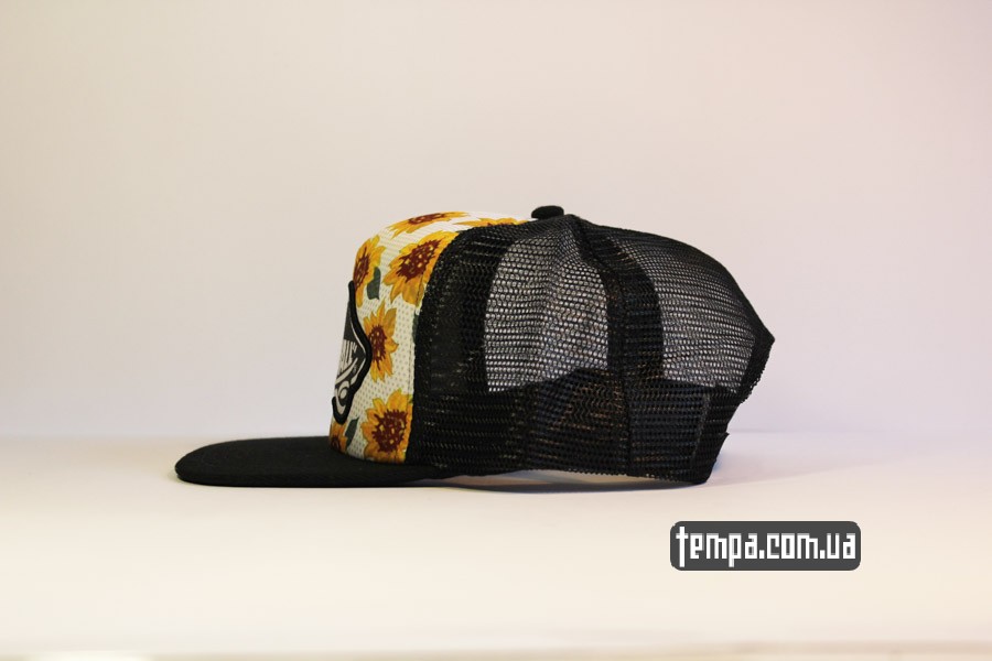 сеточки бейсболки кепка trucker VANS OFF THE WALL с подсолнухами