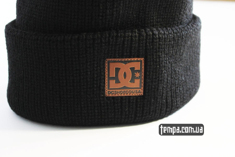 dc USA сша шапка DC beanie бини черная кожаный логотип