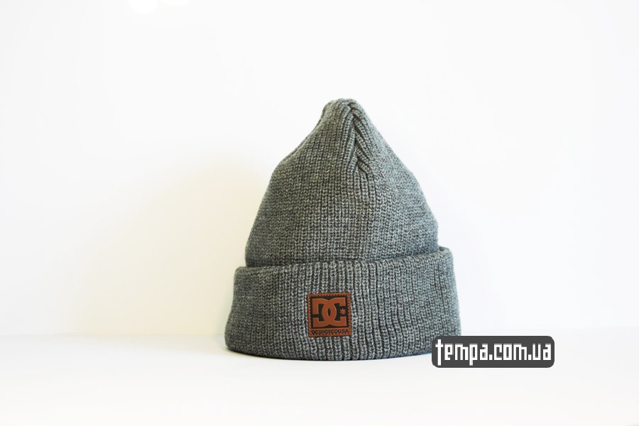 оригинальная одежда диси США шапка DC USA Beanie серая бини купить