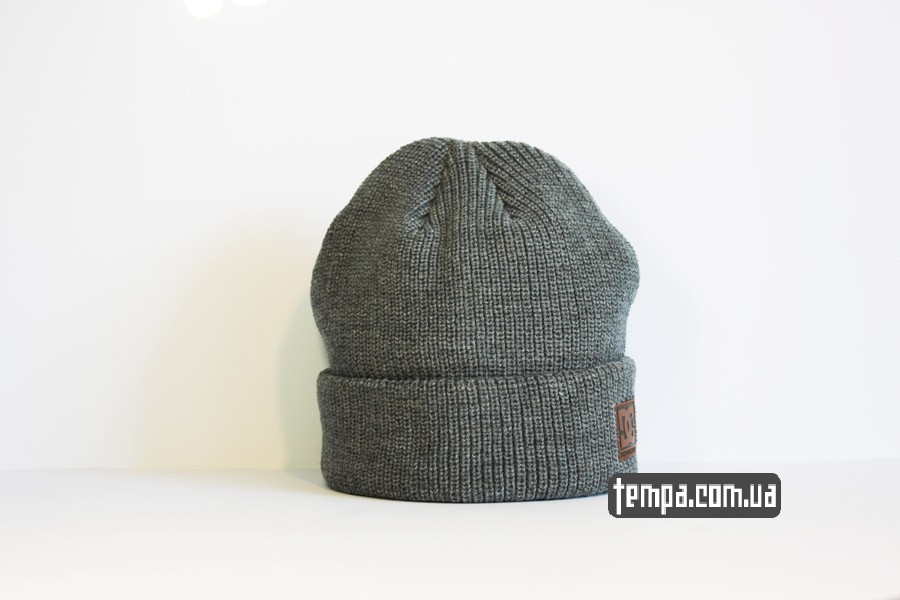 шапка DC USA Beanie серая бини купить