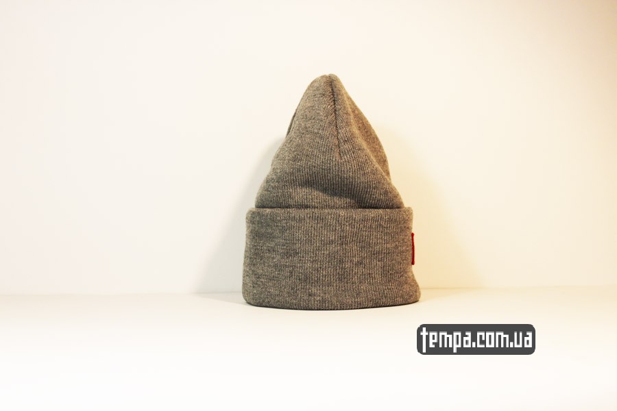 Украина оригинал шапка beanie supreme серая оиригнал суприм Украина