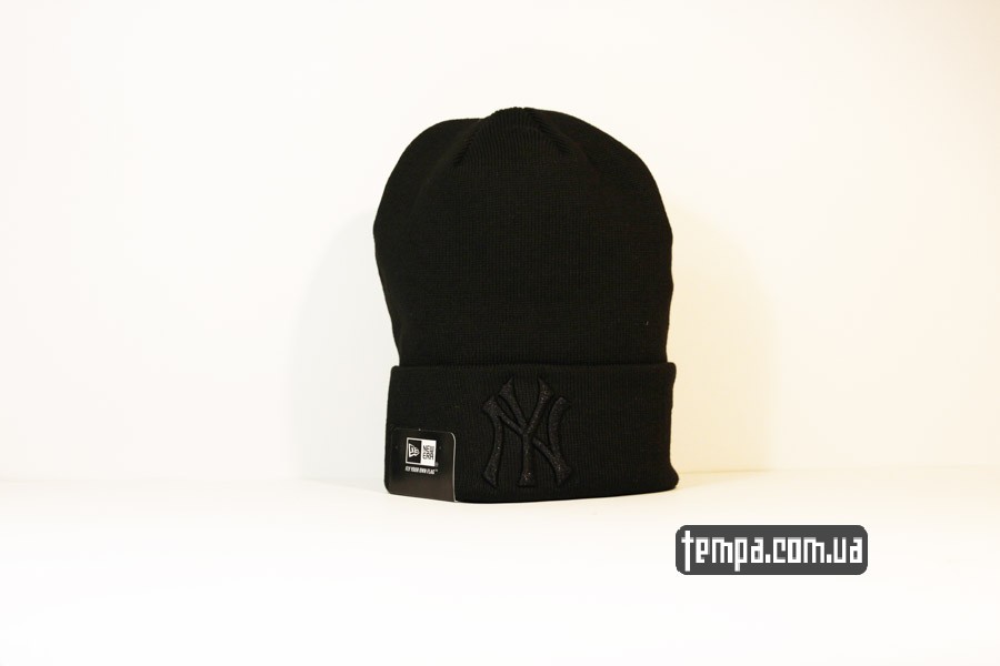 шапка beanie new york new era yankees черная