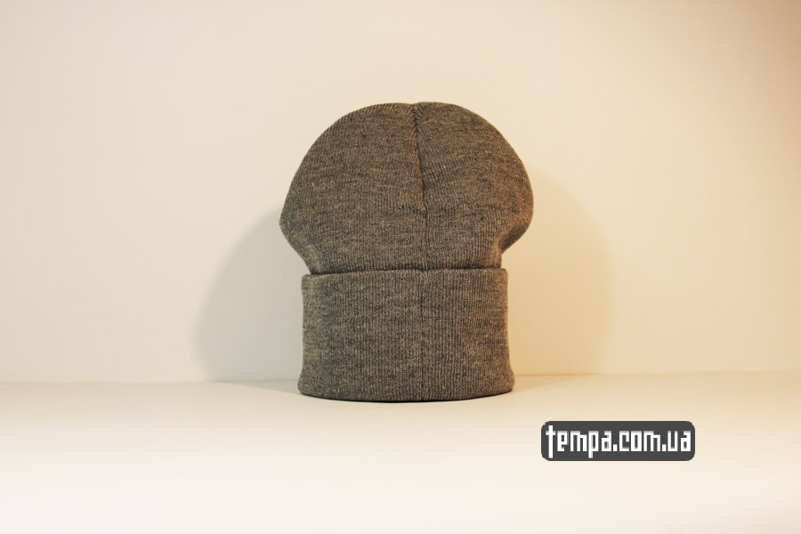 теплая шерстная шапка шапка beanie supreme серая оиригнал суприм Украина