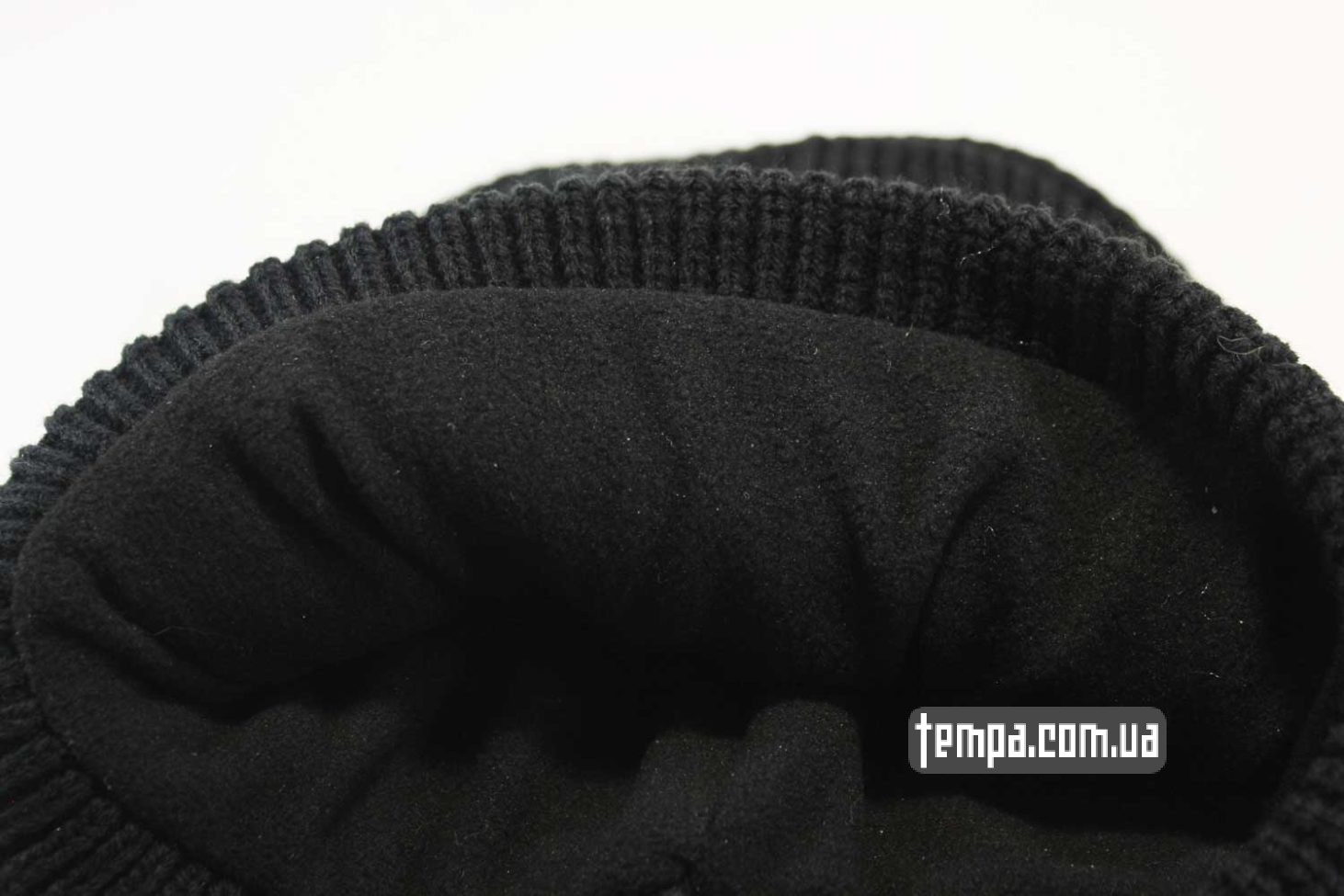 зимняя теплая шерстянная шапка beanie THE NORTH FACE Black черная