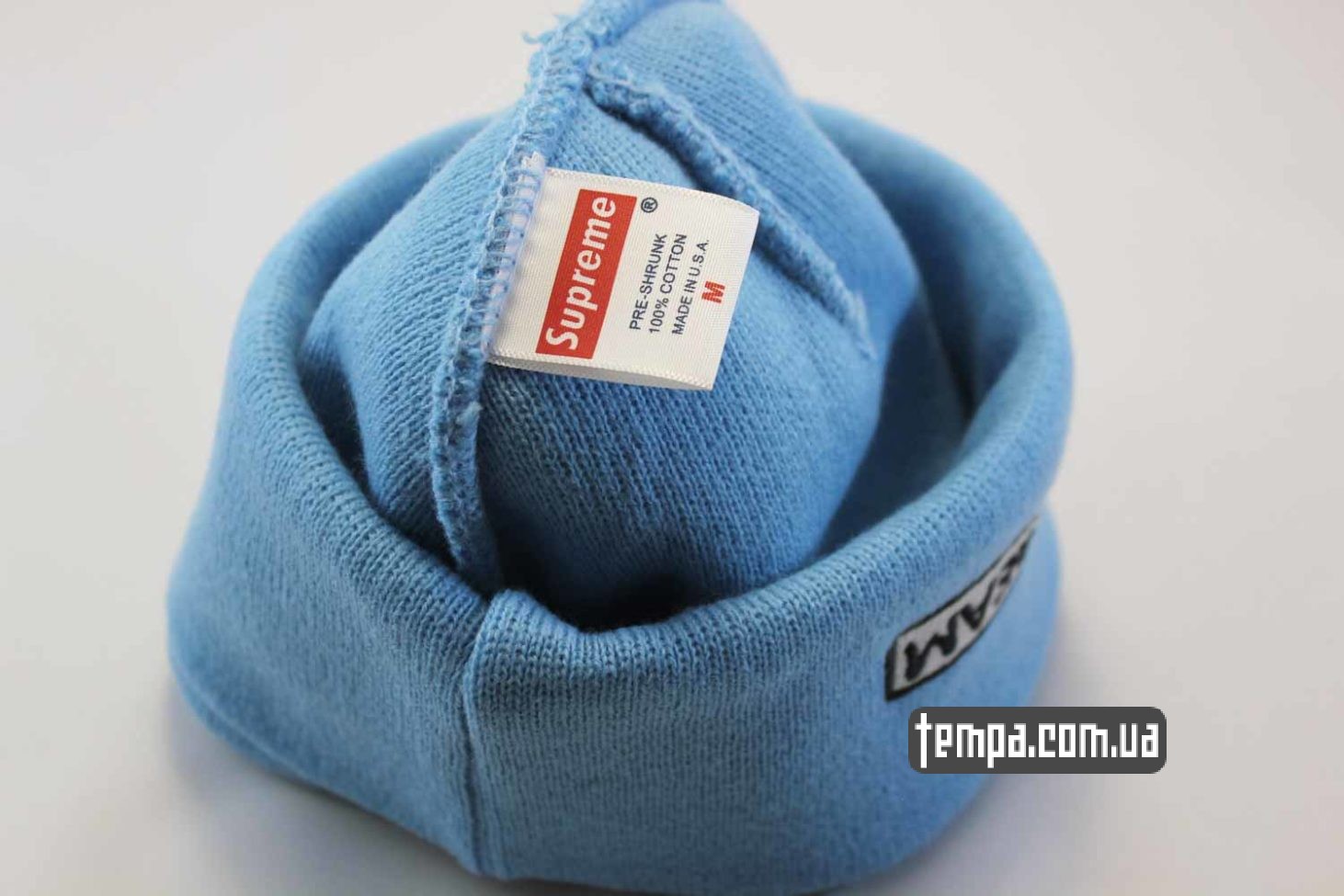 голубая шапка шапка beanie supreme blue голубая supream магазин