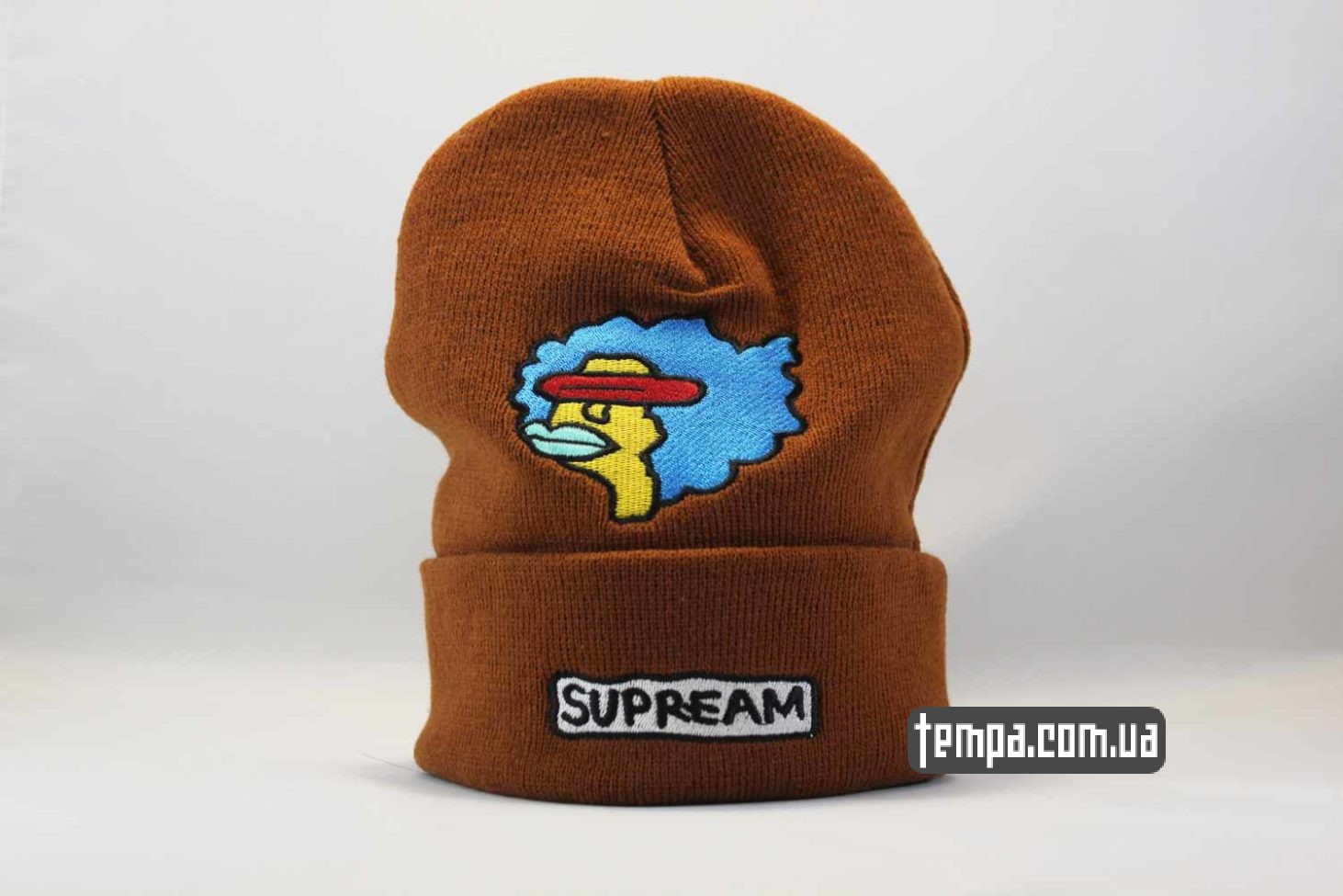 шапка beanie SUPREME supream coolio коричневая