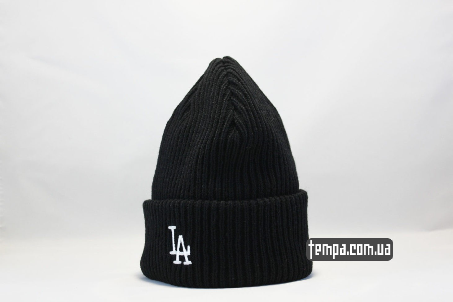 бини теплая шапка beanie LA Los Angeles New Era black черная