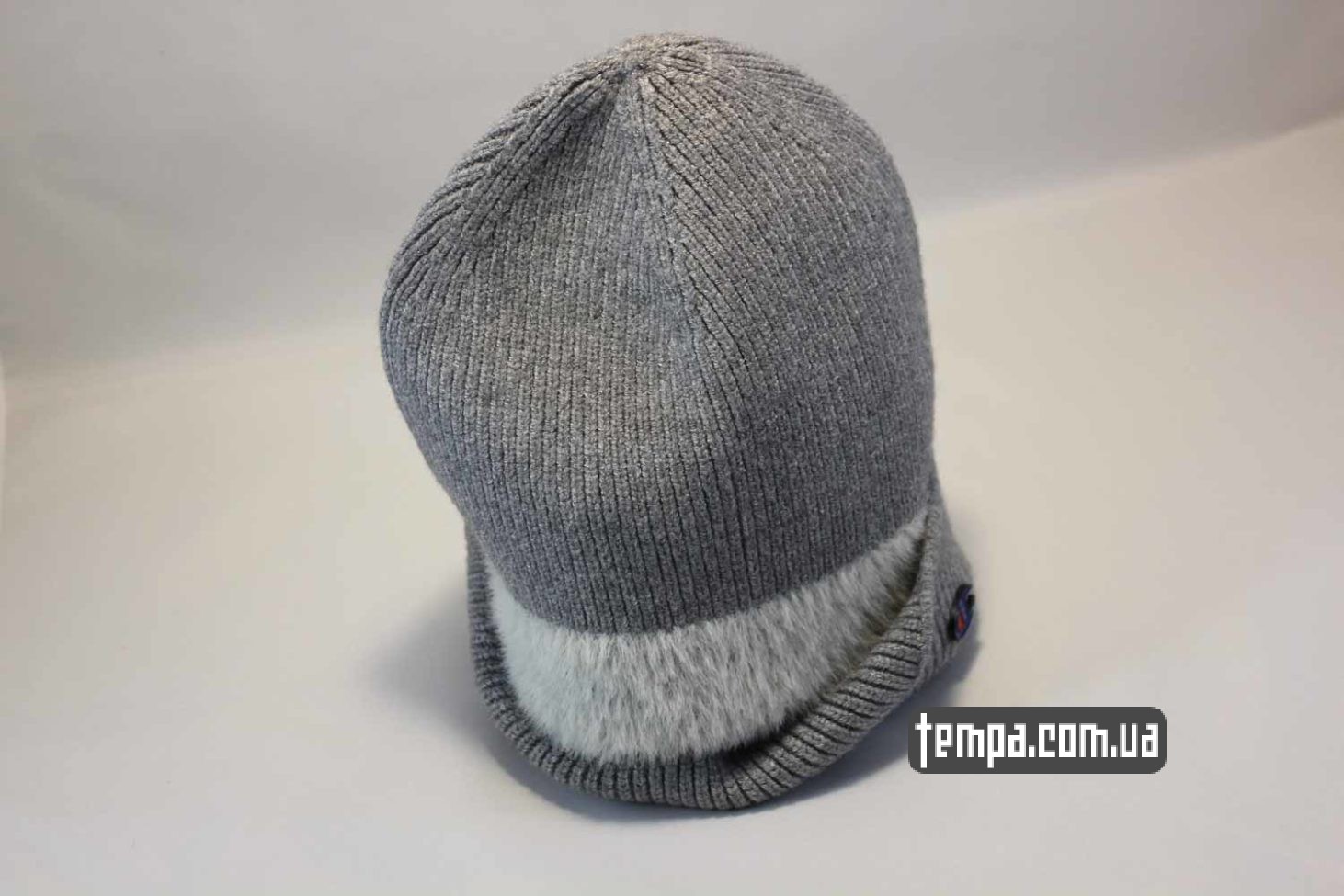 теплая зимняя шапка beanie champion серая Украина купить