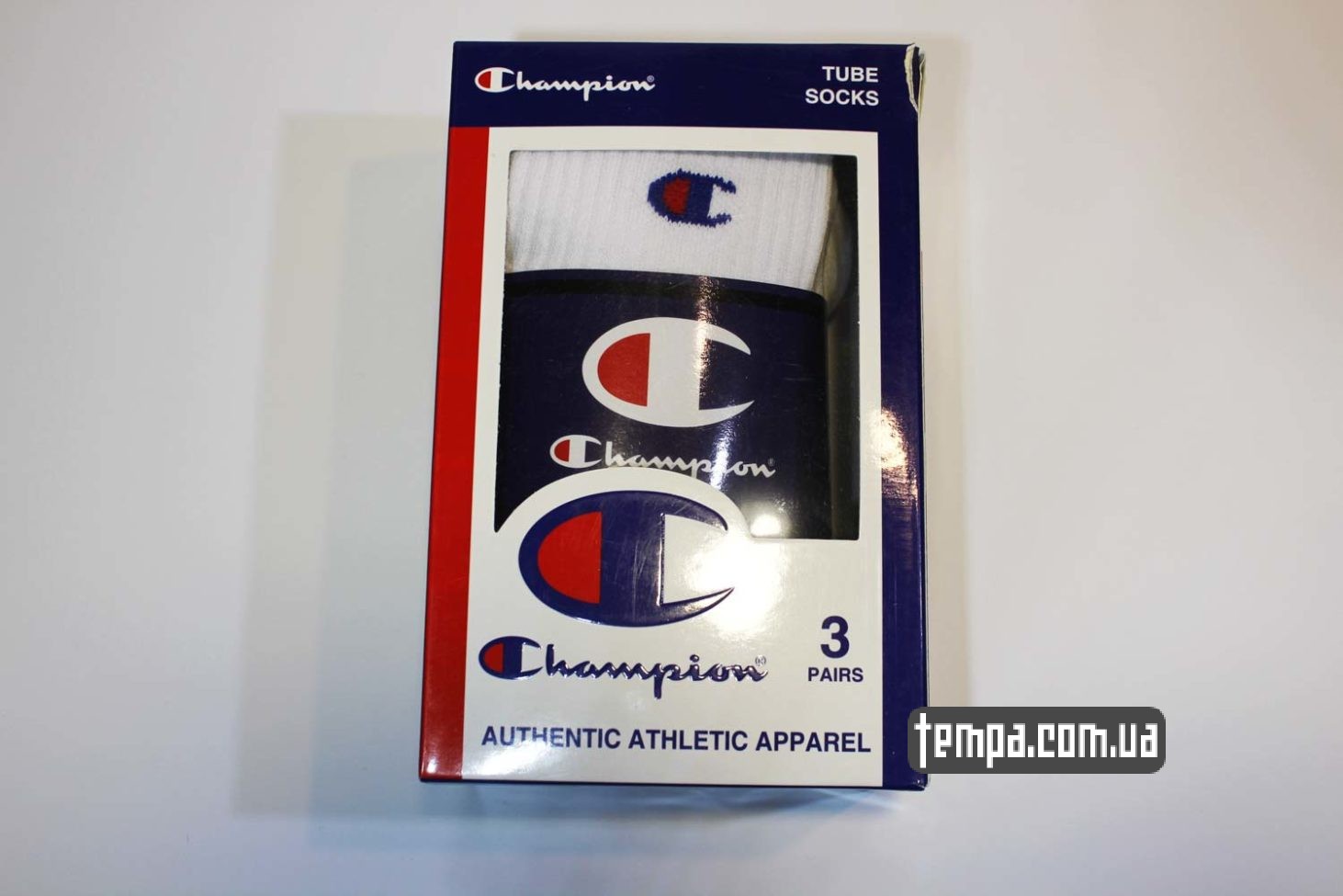 носки champion средние белые tube socks white