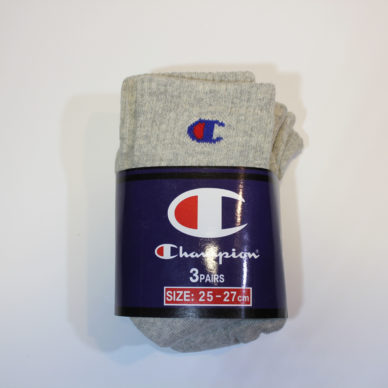 купить магазин носков ноские средние champion серые tube socks grey