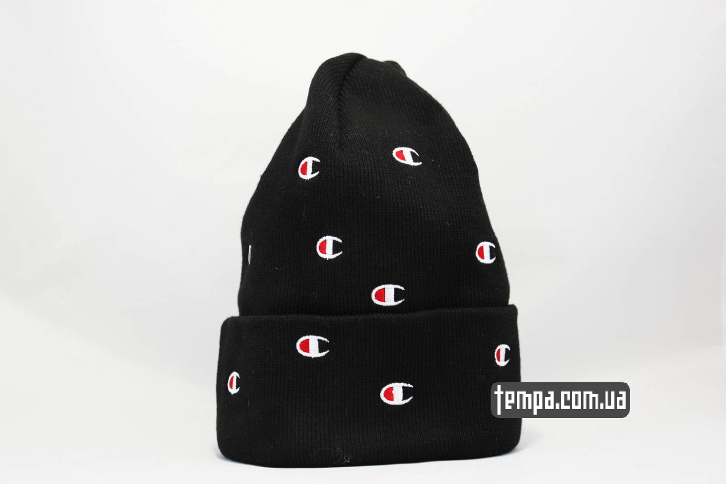 чемпион бини шапка beanie Champion black черная с логотипами чемпион бини шапка beanie Champion black черная с логотипами