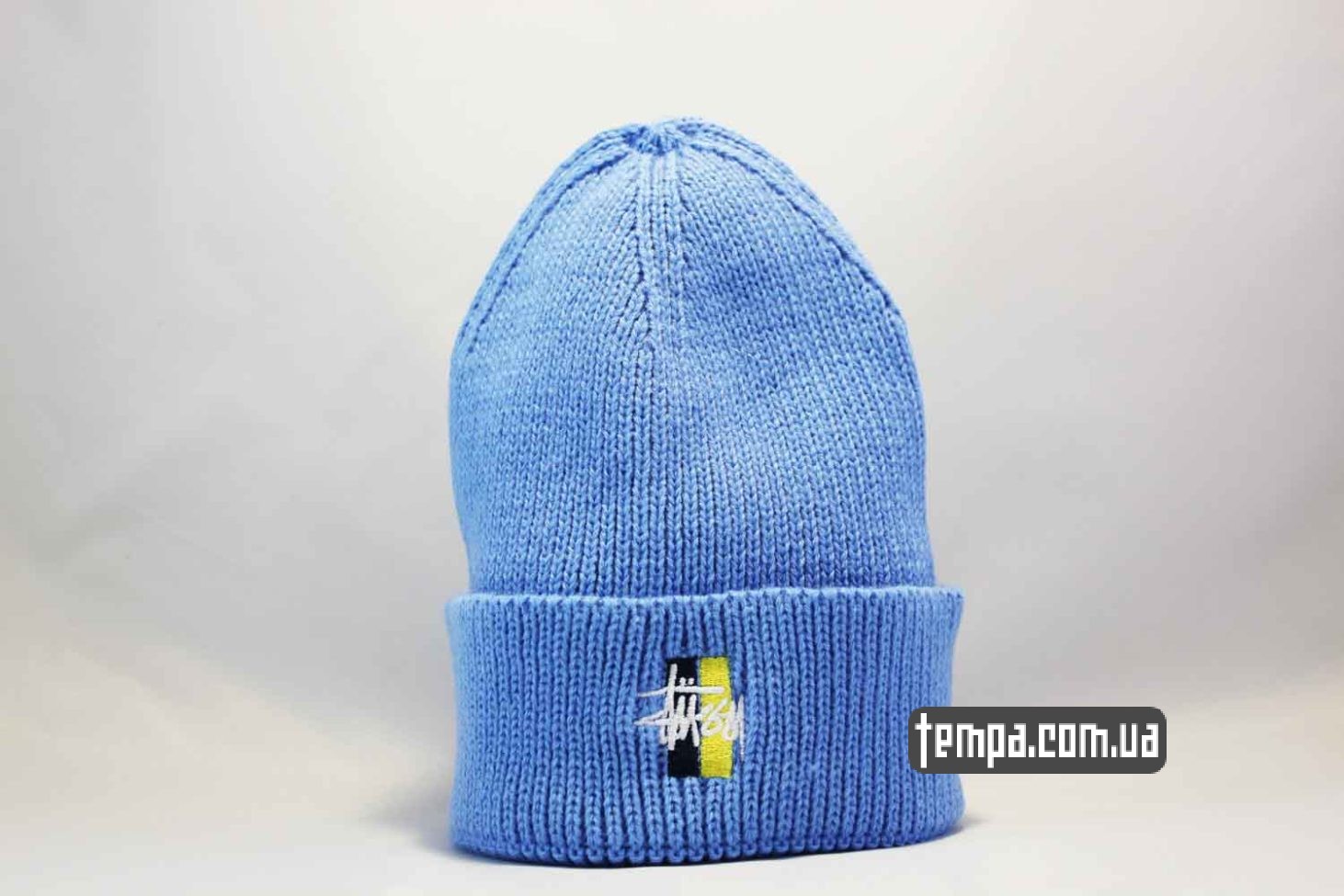 шапка beanie STUSSY Ukraine edition синяя с украинским флагом шапка beanie STUSSY Ukraine edition синяя с украинским флагом