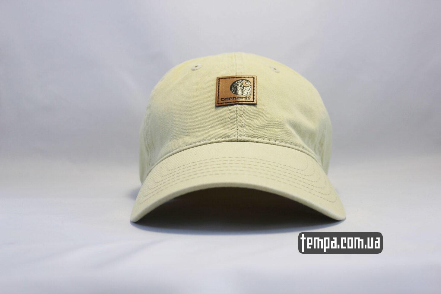 бежевая бейсболка кепка Carhartt круглый козырек