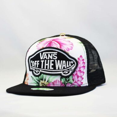 кепка snapback VANS OFF THE WALL с цветами сеточка