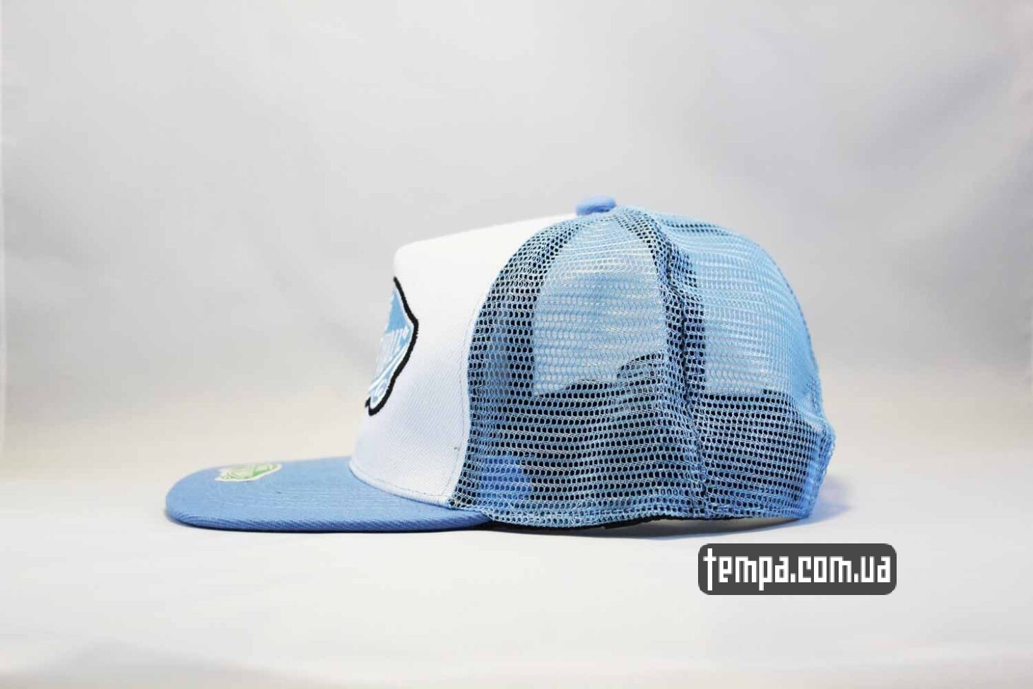 сетка венс кепка trucker snapback VANS OFF THE WALL голубая с сеткой