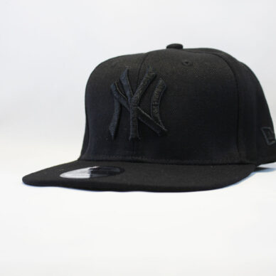 кепка Snapback New Era NYC New York черная на черном black