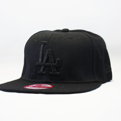 кепка snapback LA Los Angeles New Era 9fifty черная на черном