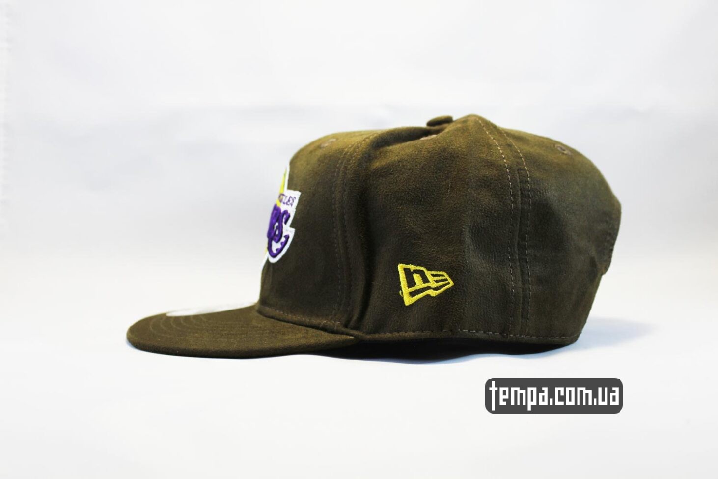 замшевая теплая кепка snapback Lakers New Era MBA AND1 зеленая замшевая