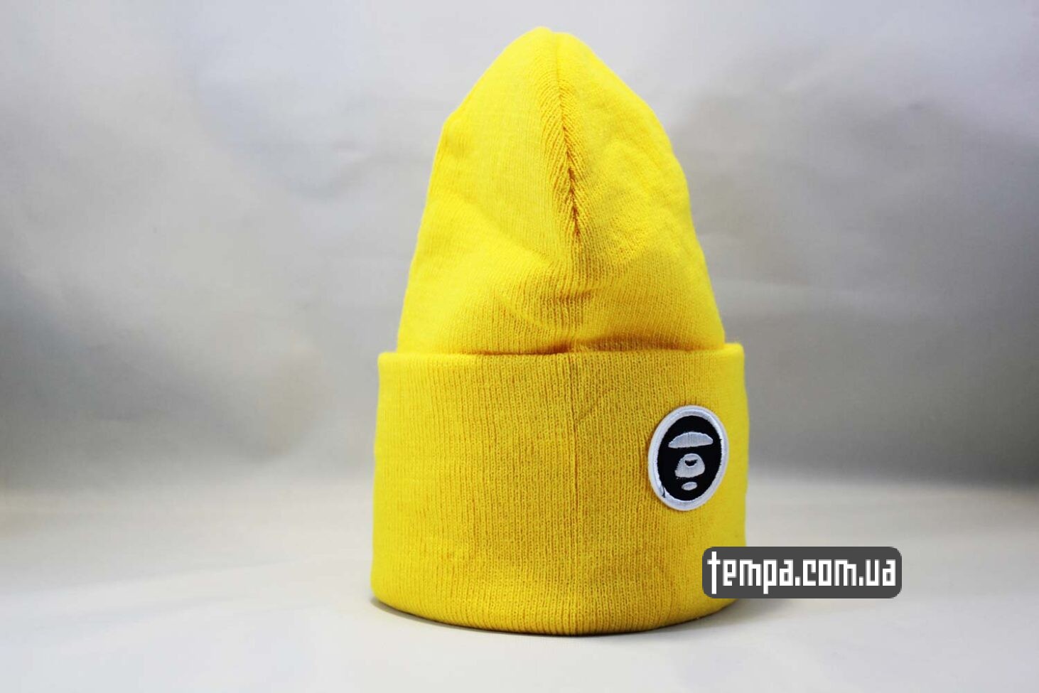 купить оригинал эйп шапка beanie Aape желтая Украина Купить