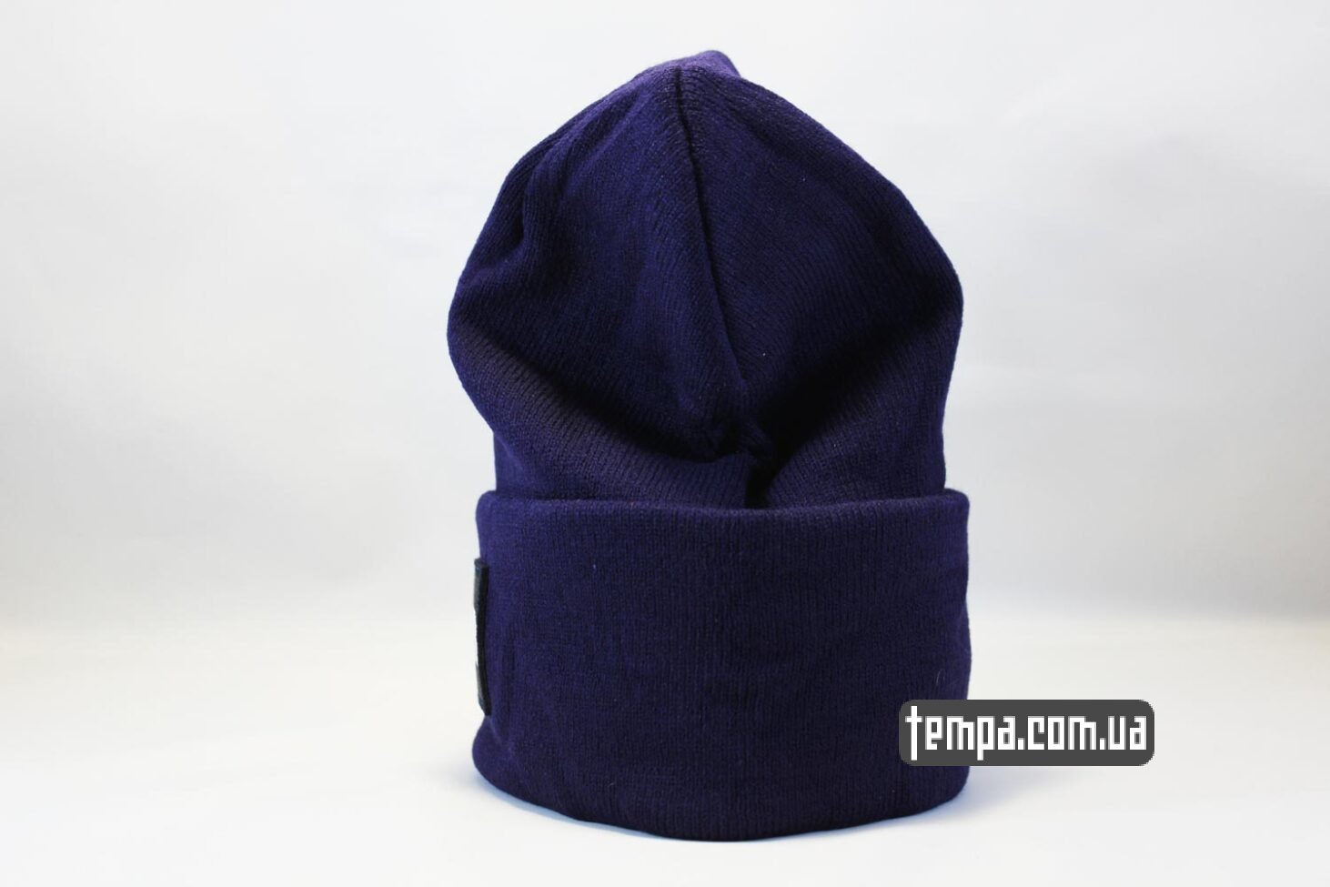 теплая зимняя шапка beanie North Face синяя Норс Фейс