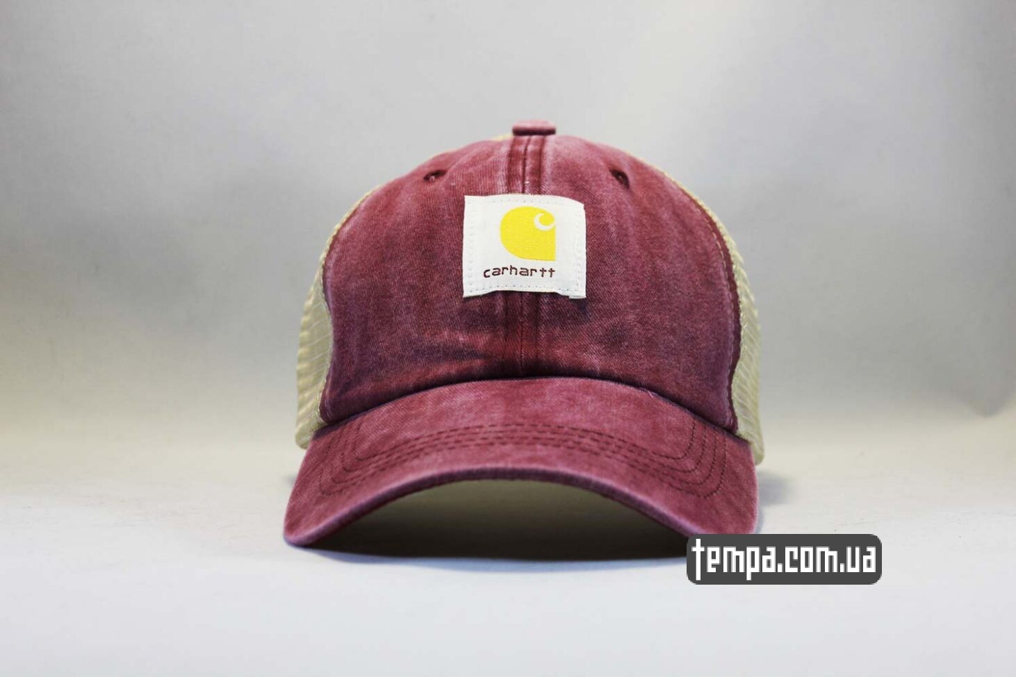 бейсболка с сеточкой Carhartt красная джинсовая купить