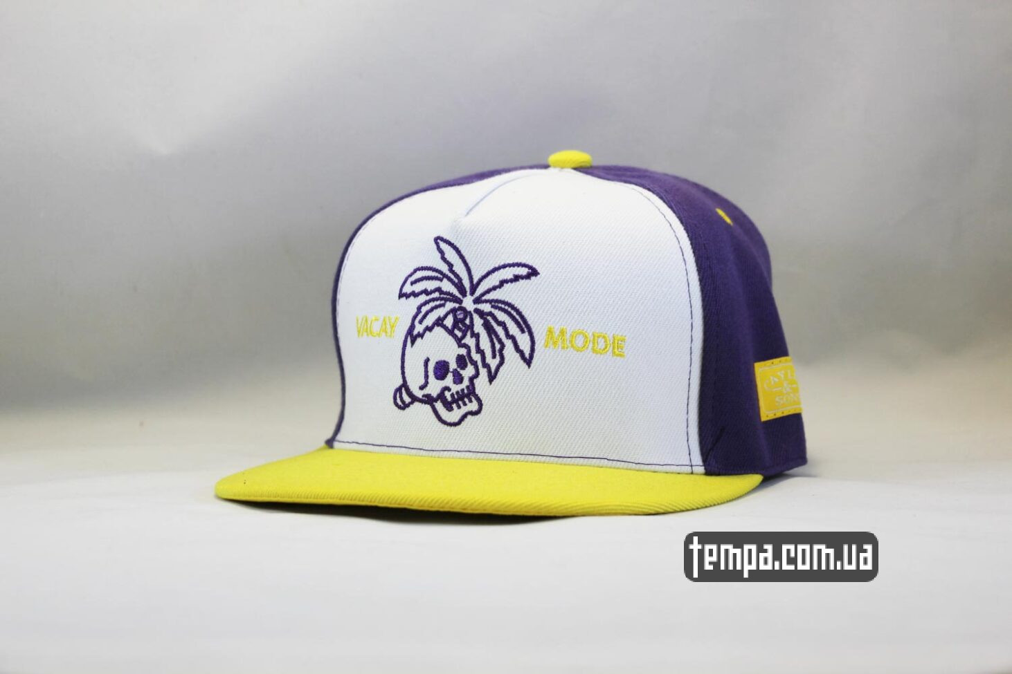 кепка snapback Cayler and Sons Vacay Mode белая фиолетовая сереневая