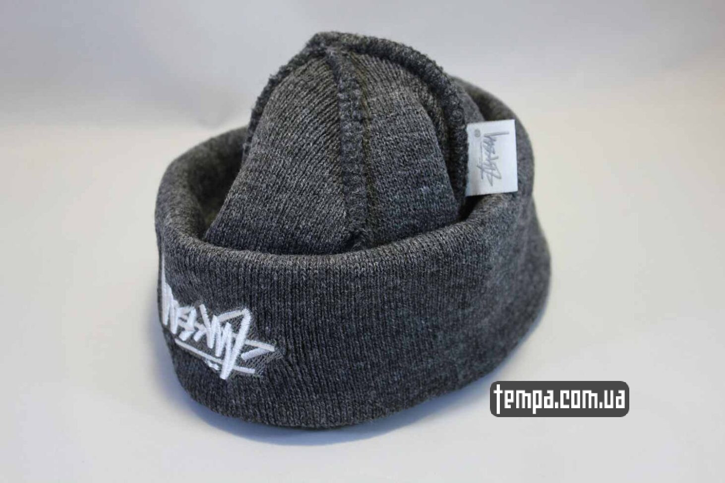 шапка beanie stussy темно-серая стасси стусси Украина