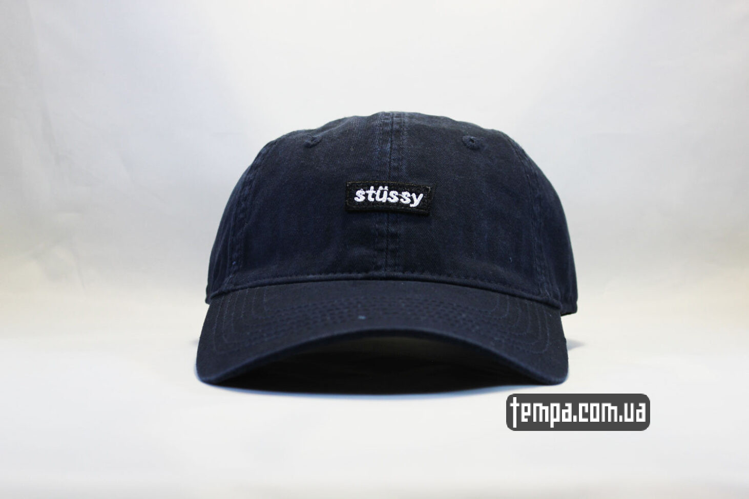 закругленный круглый козырек кепка бейсболка stussy синяя черный логотип закругленный круглый козырек кепка бейсболка stussy синяя черный логотип