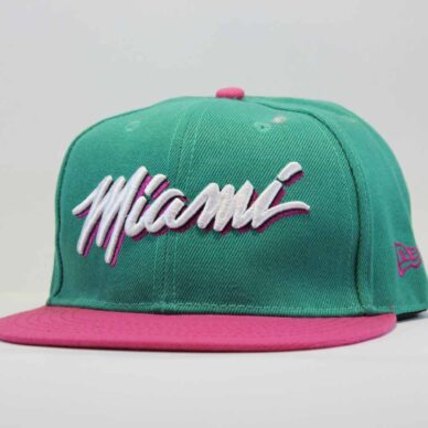 кепка snapback Miami USA New Era зеленая бейсболка