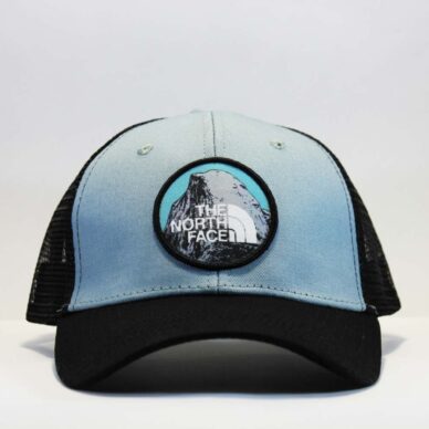 джинсовая кепка trucker the north face синяя в сеточку купить оригинал