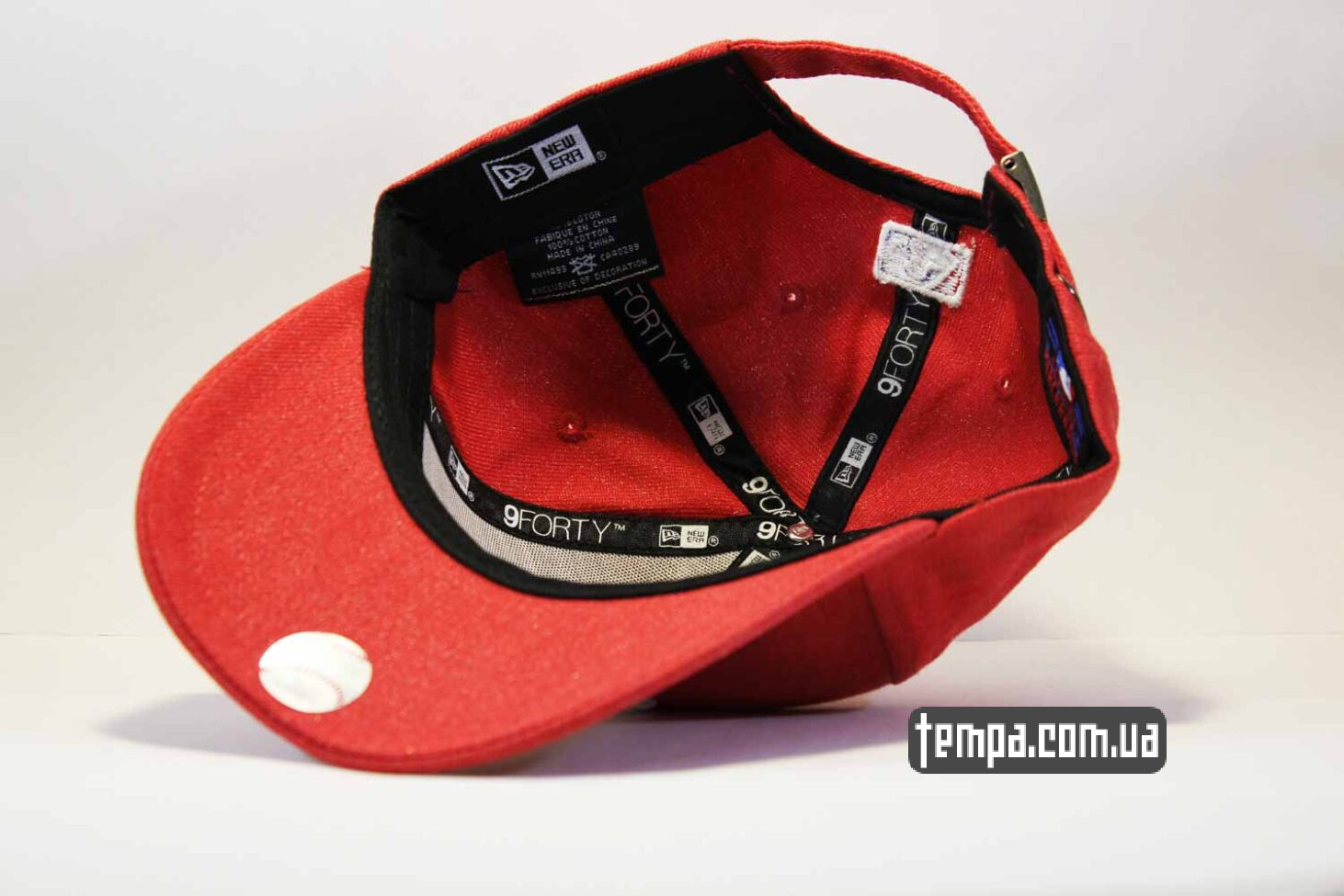 кепка бейсболка yankees new era круглый козырек красная белый логотип