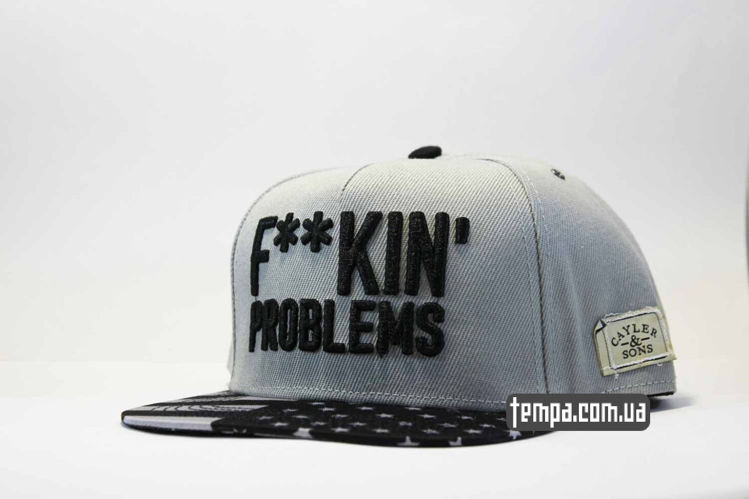 кепка snapback Fucking Problems Cayler and Sons серая США